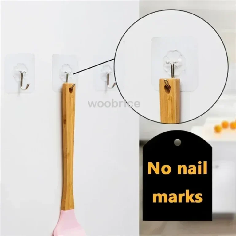 1-100 Pcs Transparent Self adhesive Wall Hooks photo review