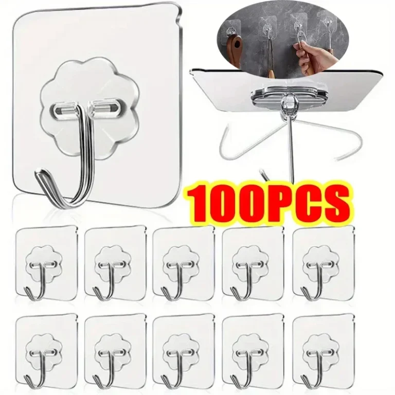 1-100 Pcs Transparent Self adhesive Wall Hooks photo review