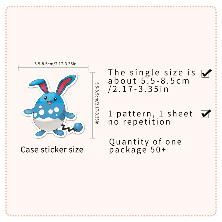 50 Piece MINISO Pokemon Waterproof Stickers DIY For Phones Laptop Car Sticker photo review