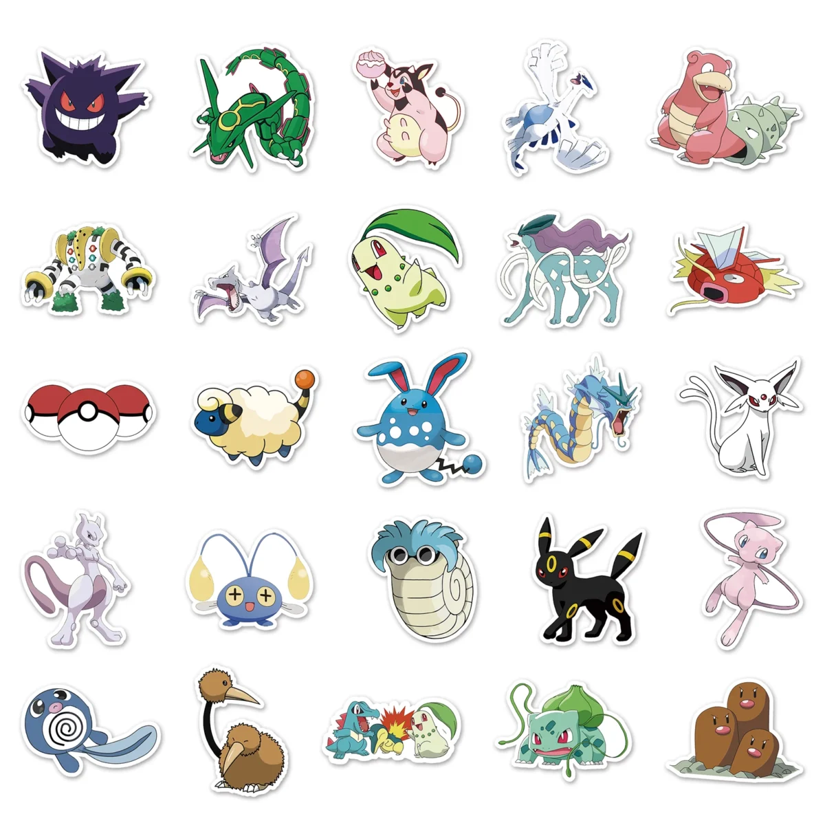 50 Piece MINISO Pokemon Waterproof Stickers DIY For Phones Laptop Car Sticker - Image 4