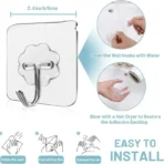 1-100 Pcs Transparent Self adhesive Wall Hooks - Image 6