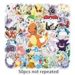 50 Piece MINISO Pokemon Waterproof Stickers DIY For Phones Laptop Car Sticker