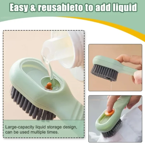 Shoe Cleaning Brush with Liquid Shoe Dispenser