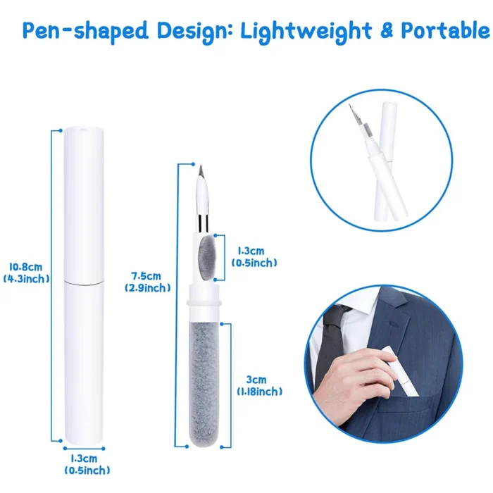 Airpods, IPhones And Bluetooth Earphone Cleaning Pen – 3-in-1 Multifunctional Kit - Image 6