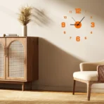3D Creative Frameless DIY Wall Hanging Clock Wall Stickers Home Mute Digital Clock Living Room Office Wall Decoration - Image 4