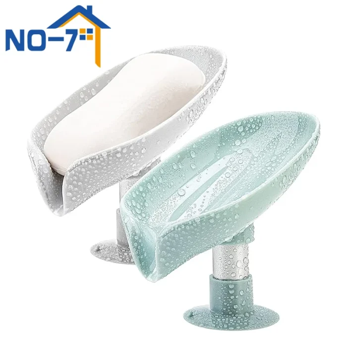 Leaf Shape Soap Holder with Drainage & Suction Cup - Image 3