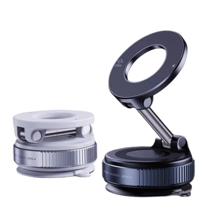 Magnetic-Silicone Vacuum Suction Bracket For Mobile Phones, Car Dashboard Rotating Holder - Image 2