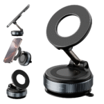 Magnetic-Silicone Vacuum Suction Bracket For Mobile Phones, Car Dashboard Rotating Holder