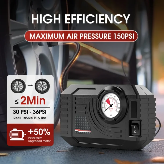 CARSUN Mini Air Pump Tire Inflator - Image 2
