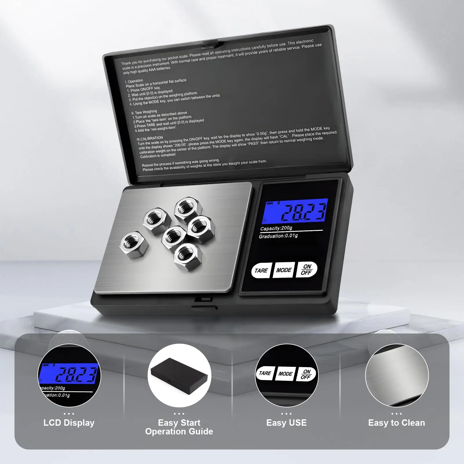 kf-S55d80a4eb2cf4f31a84bfda0d4f9305ay Mini Digital Pocket Scale 0.01g - Image 1