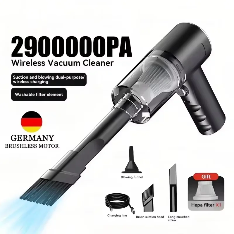 kf-S961b9ca013cd448aab74c77e2ccddcc78 Wireless Car Vacuum - Wet Dry Dual-use Cordless Cleaner - Image 1