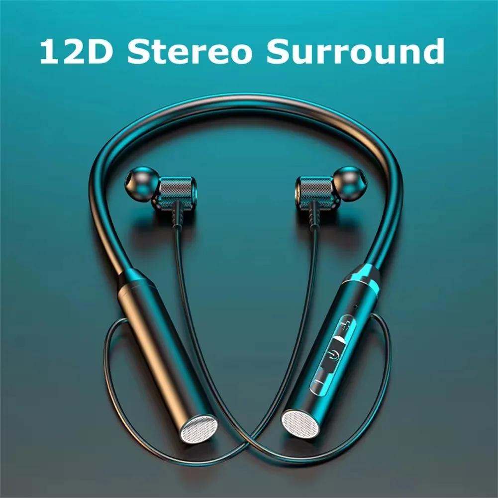 kf-Sf22f5a2aefc24e65a79ce4898b83427d9 Neckband Wireless Bluetooth Earphones - Image 1
